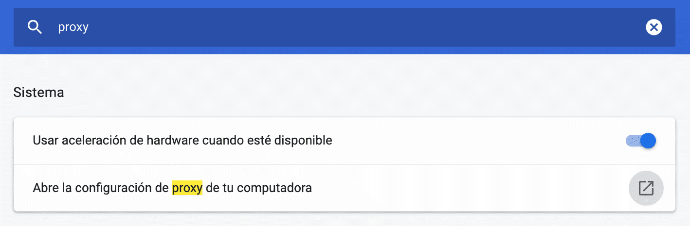 Acceso Proxy desde Chrome