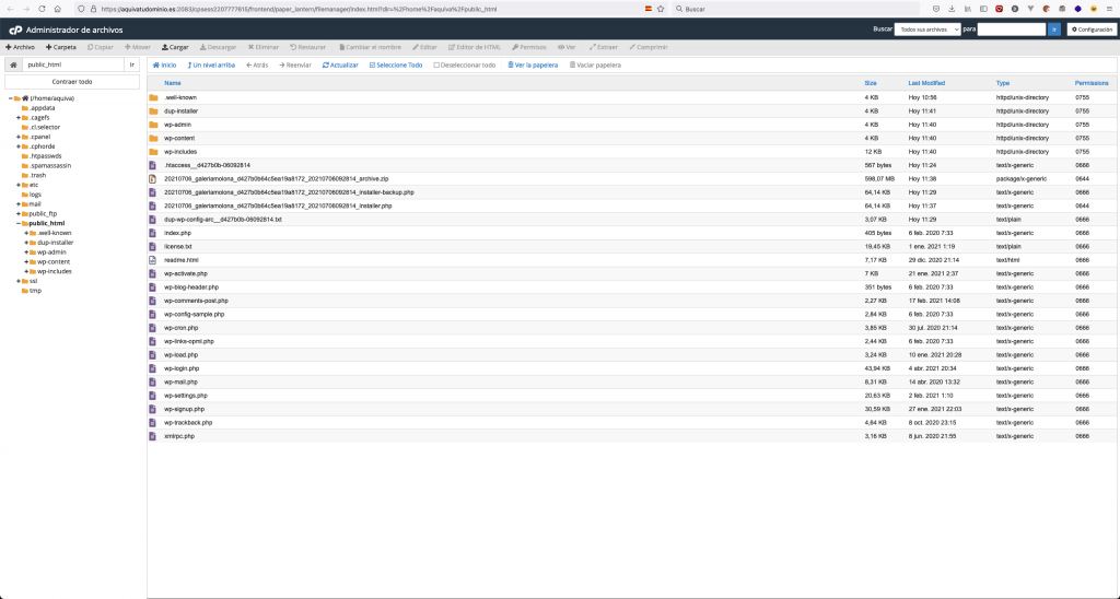 Subir WordPress con Duplicator