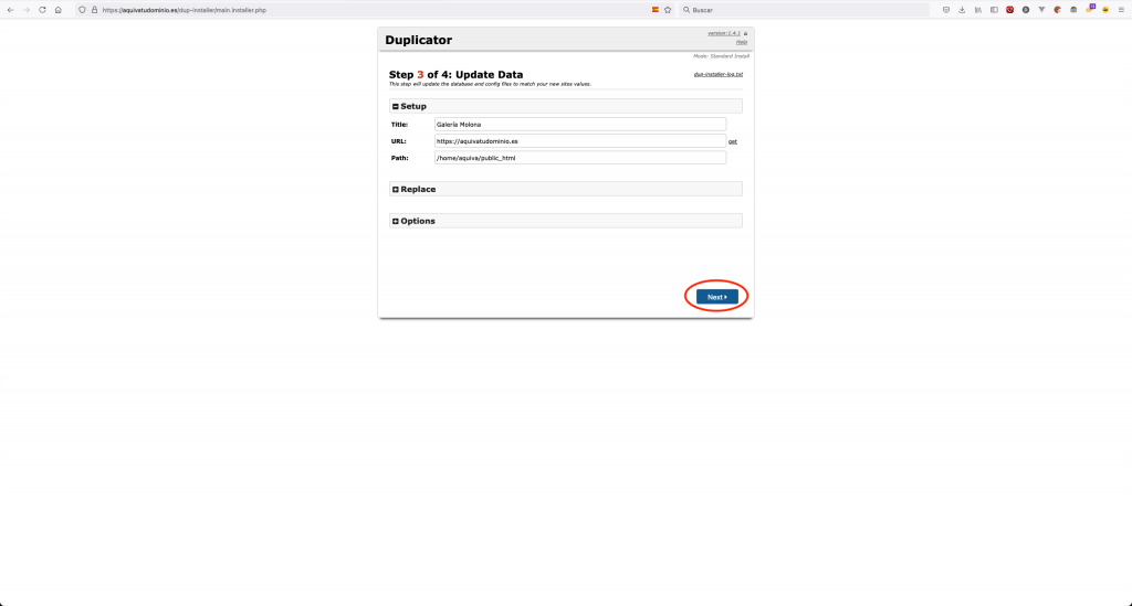 Subir WordPress con Duplicator