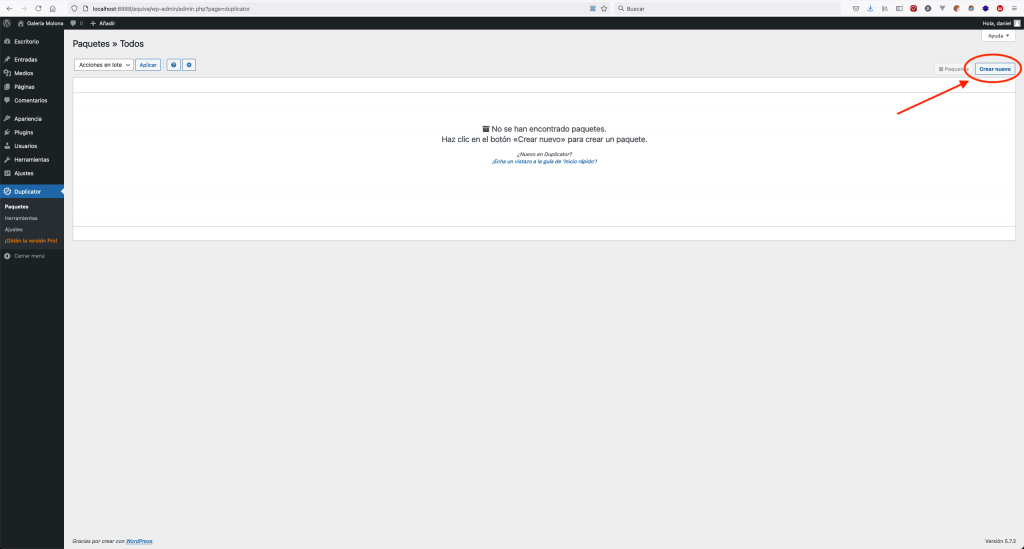 Subir WordPress con Duplicator