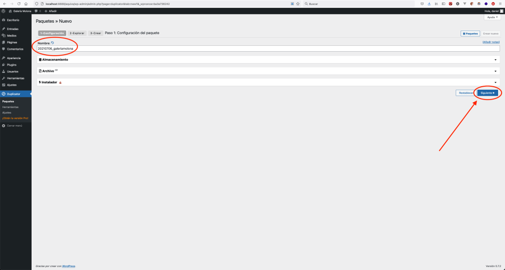 Subir WordPress con Duplicator