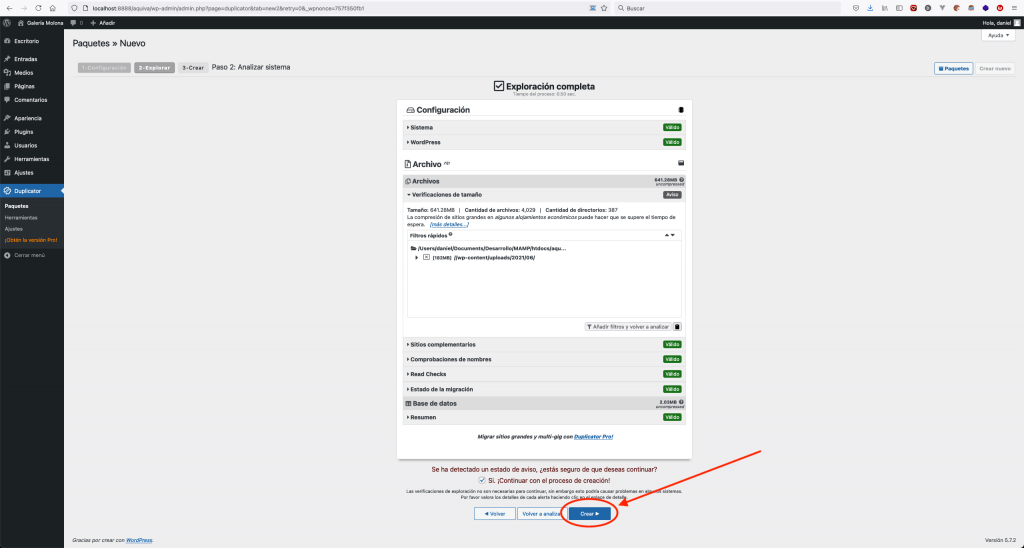 Subir WordPress con Duplicator