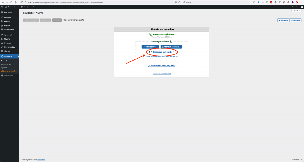 Subir WordPress con Duplicator