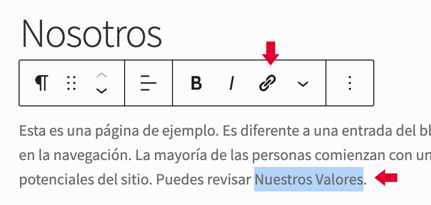 Gutenberg selección texto origen