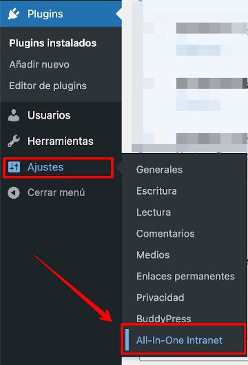 Ajustes All in One Intranet