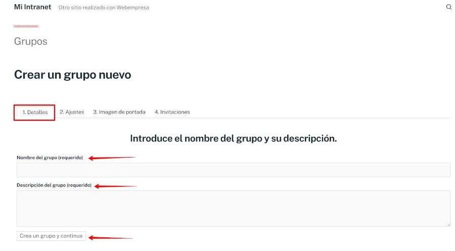 Crear grupos BuddyPress