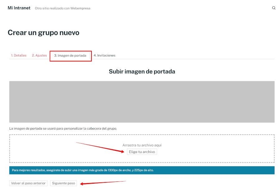 Ajustes grupo BuddyPress