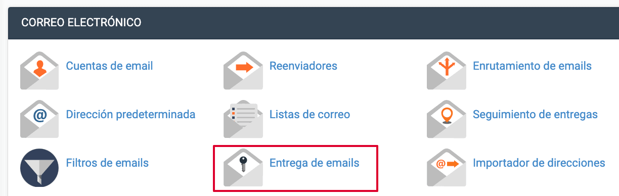 ENTREGA EMAIL CPANEL