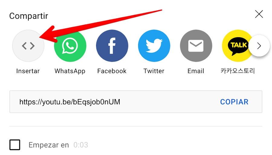insertar iframe video youtube