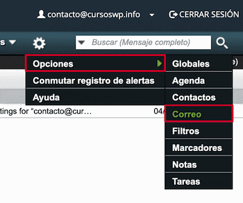 menu-opciones-correo-horde Menú opciones correo Horde