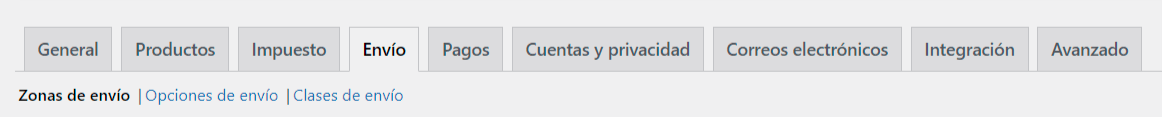 Opciones WooCommerce