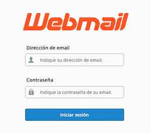 Pantalla webmail