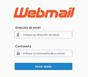 Pantalla webmail