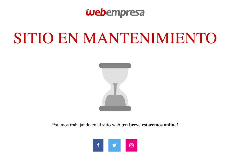 Activar el modo de mantenimiento en el sitio web