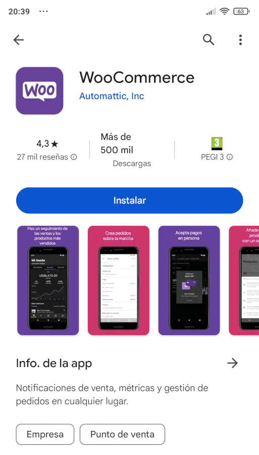 App Android para WooCommerce
