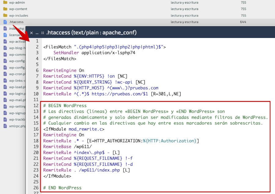 Directivas y reglas en htaccess