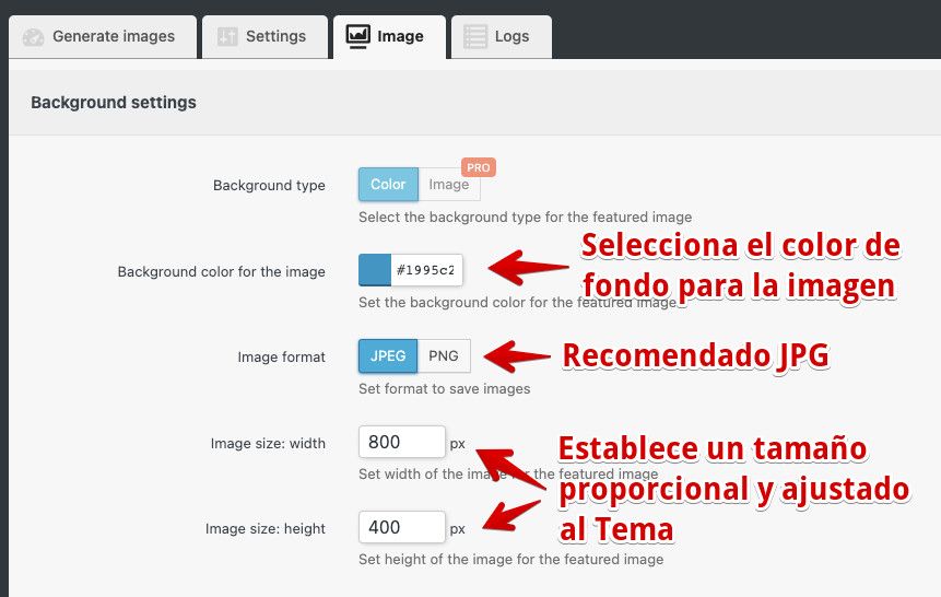 Ajuste de tamaño de la imagen con el plugin Auto Featured Image