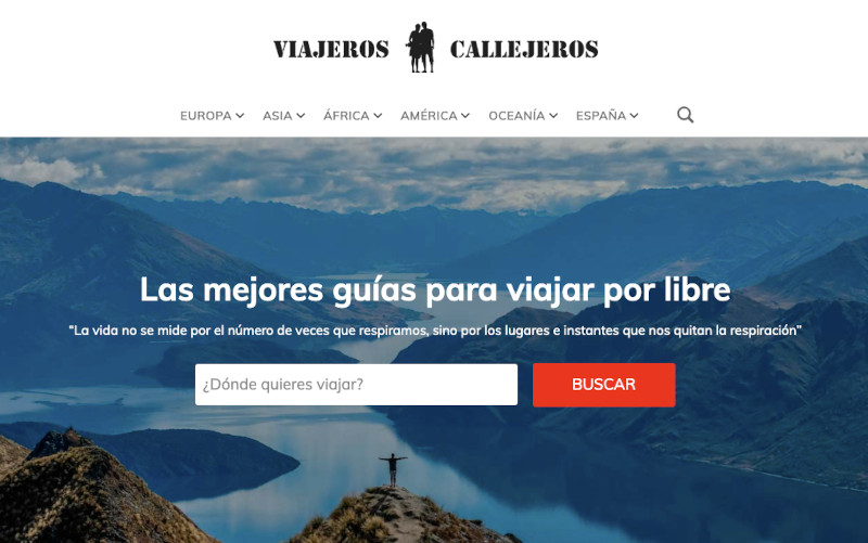 Ejemplo de blog de viajes