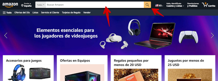 Buscador en Amazon