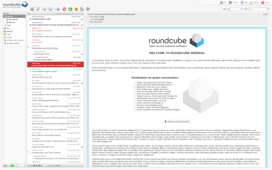 Cliente de correo web RoundCube