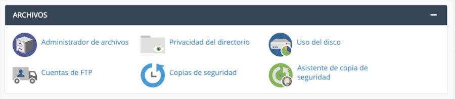 cPanel - Grupo Archivos