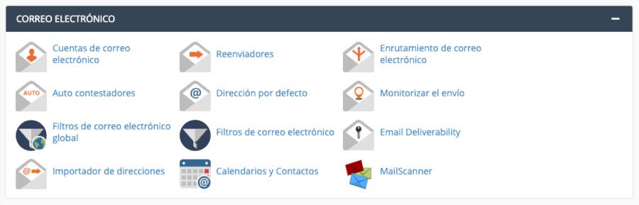 cPanel - Grupo Correo Electrónico