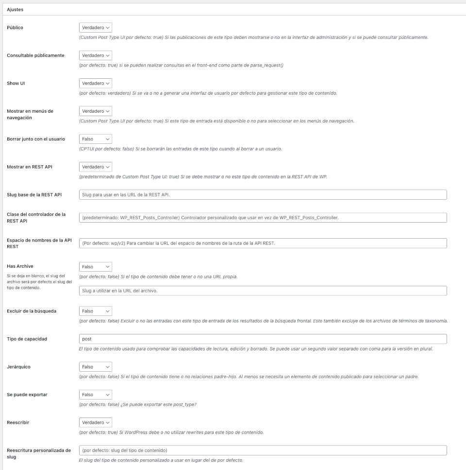 cpt-ajustes-configuracion Ajustes del CPT