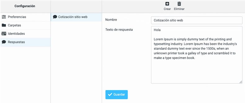 Respuestas plantilla Roundcube