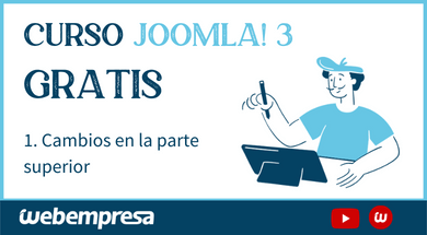 Curso Joomla! 3 Gratis:  Cambios en la parte superior