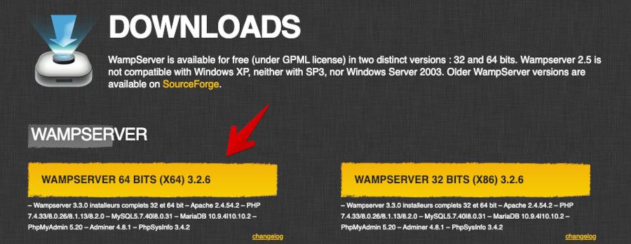 Descargar WAMPP para Windows