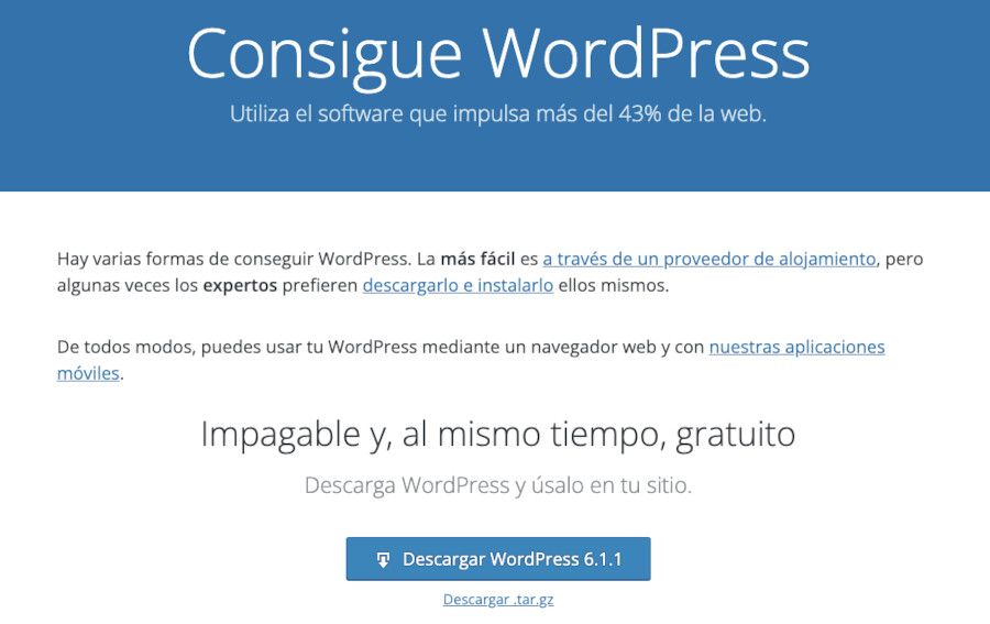 Descargar WordPress