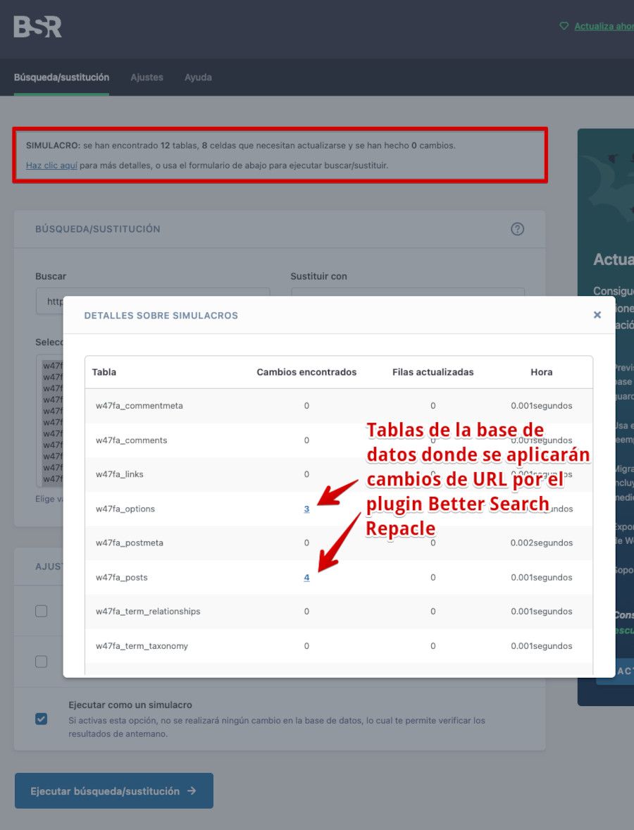 Ejecutar simulación de cambio de URL