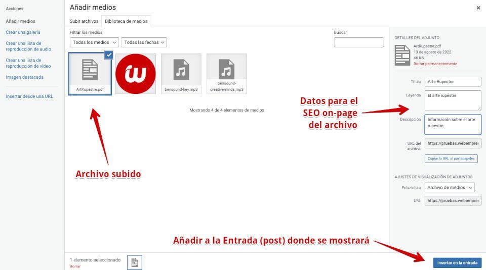 PDF subido a Medios