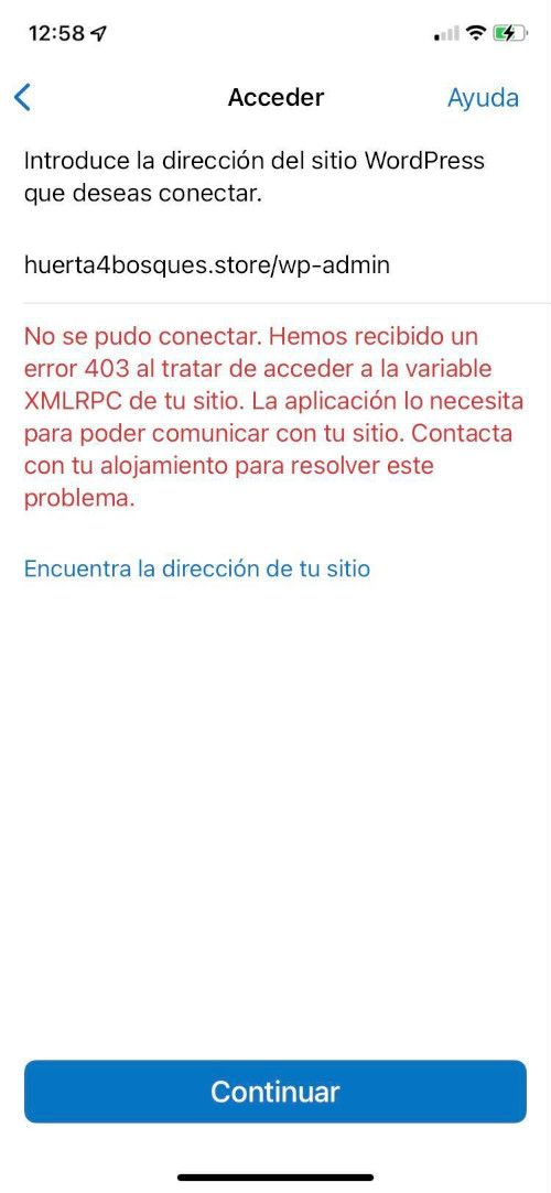 error-xmlrpc-app-movil-conexión-dashboard Error 403 al intentar conectar al dashboard de WordPress desde la App móvil de WordPress