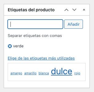 Etiqueta producto