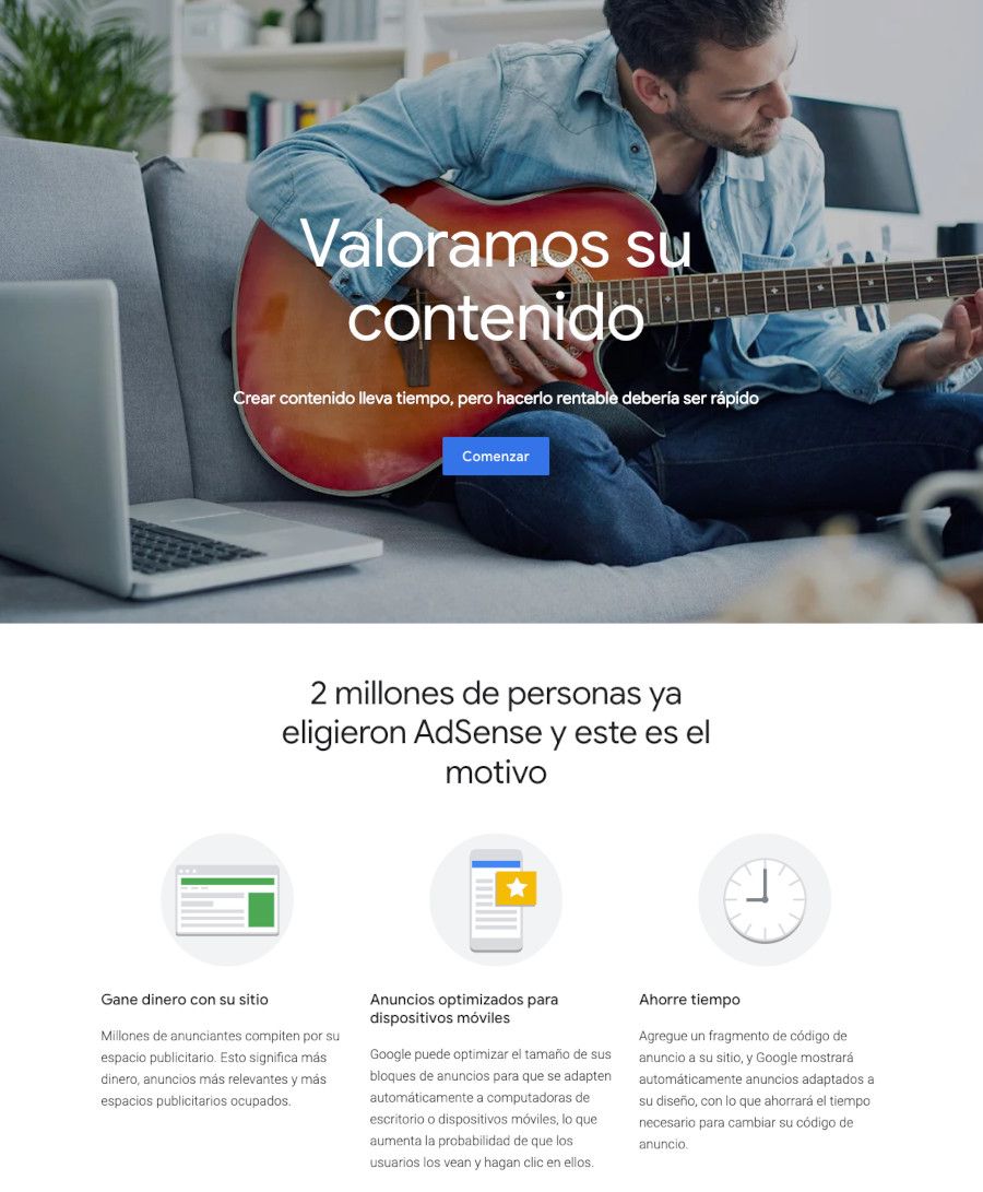 Web de Google AdSense