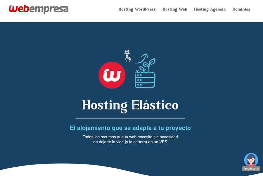 Hosting Elástico de Webempresa