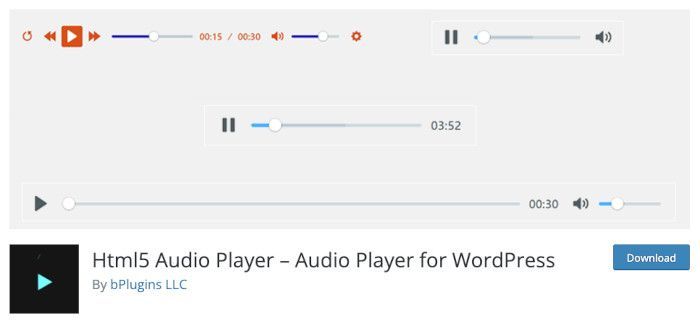 Plugin HTML5 Audio Player – Audio Player for WordPress