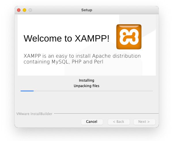 Instalación de XAMPP - Unpacking
