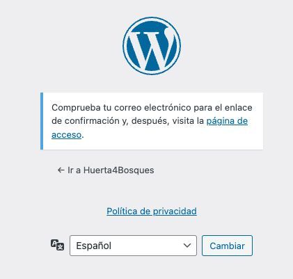 Cambiar contraseña desde el login de WordPress