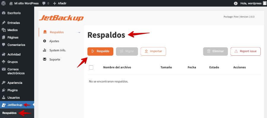 JetBackup - Respaldos