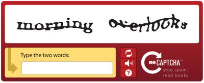 Modelo de reCAPTCHA en 2010