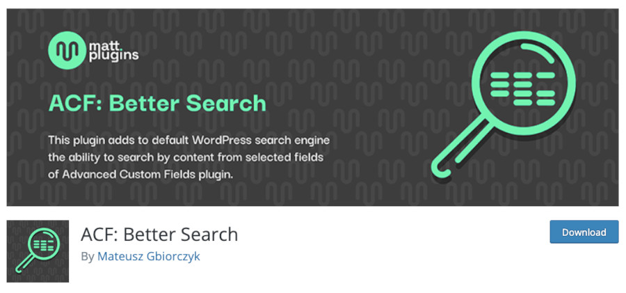 Plugin ACF: Better Search