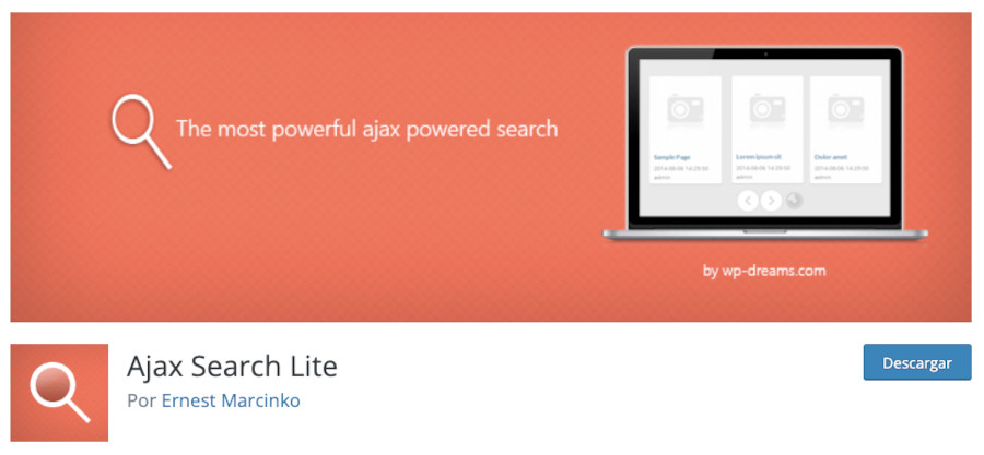 Plugin Ajax Search Lite
