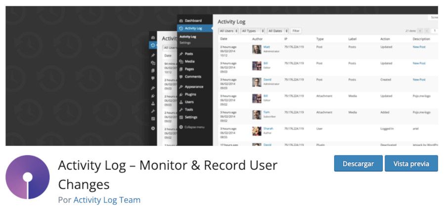 Plugin Activity Log – Monitor & Record User Changes