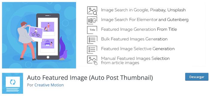 Plugin Auto Featured Image (Auto Post Thumbnail)