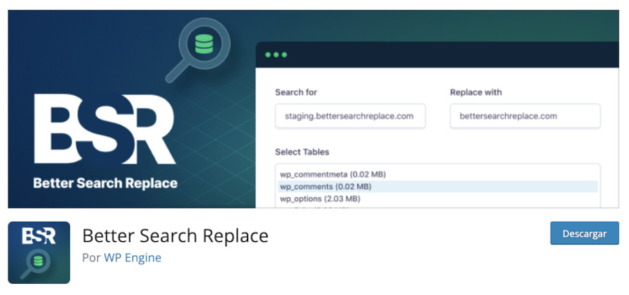 Plugin Better Search Replace