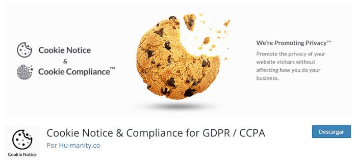 Plugin Cookie Notice & Compliance for GDPR / CCPA