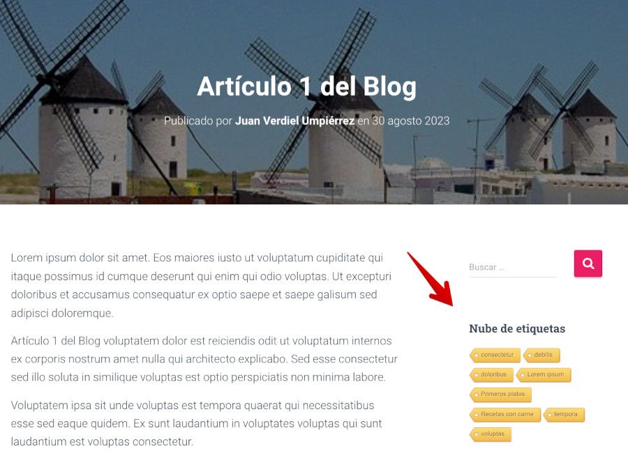 Cool Tag Cloud - Widget en sidebar