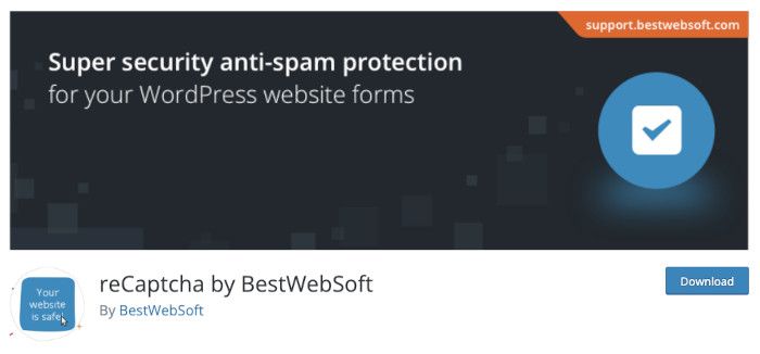 Plugin reCaptcha by BestWebSoft